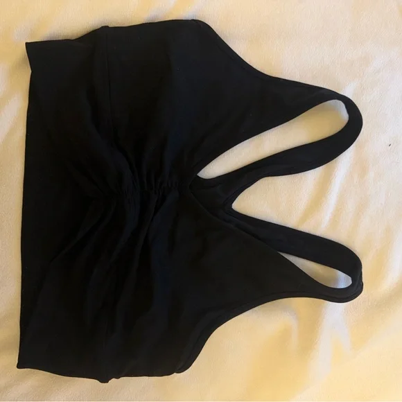 Alo Black Racerback Sports Bra - Picture 1 of 2